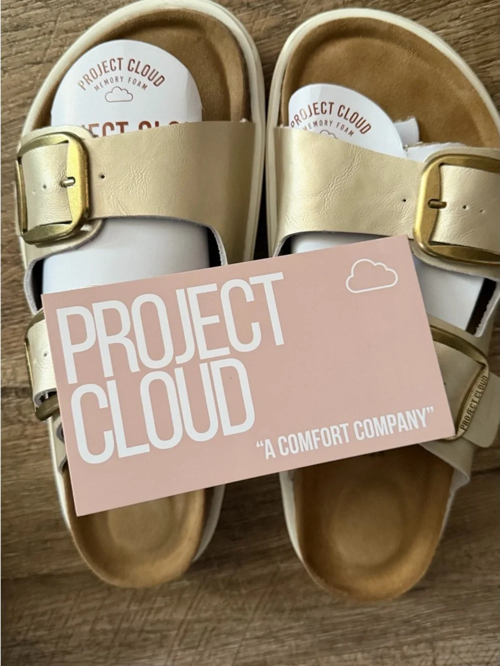 Kids' Gold Slide Sandals